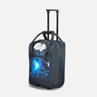 Чемодан малый 20" с сумкой, отдел на молнии, наружный карман, с расширением, цвет синий - фото 11639985
