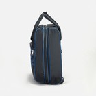 Чемодан малый 20" с сумкой, отдел на молнии, наружный карман, с расширением, цвет синий - фото 11639986