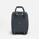 Чемодан малый 20" с сумкой, отдел на молнии, наружный карман, с расширением, цвет синий - фото 11639987