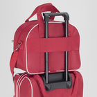Чемодан малый 20" с сумкой, отдел на молнии, наружный карман, с расширением, цвет красный - Фото 8
