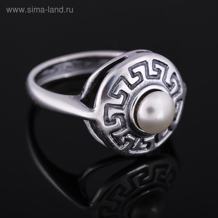 Кольцо "Деянира", размер 17, цвет белый в чернёном серебре - Фото 1