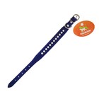 Ошейник "Бархат и стразы", 31 х 1,3/2 см, ОШ 22-28 см, синий - Фото 3