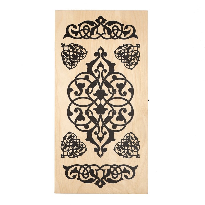 Нарды деревянные большие, настольная игра «Узор» 50×50 см, с шашками - Фото 1