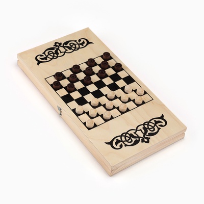 Настольная игра нарды с шашками TAKE IT EASY «Узор», деревянные большие, 40×40 см