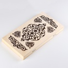 Нарды деревянные большие, настольная игра «Узор», 40×40 см, с полем для игры в шашки 3627310