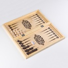 Настольная игра нарды с шашками TAKE IT EASY «Узор», деревянные большие, 40×40 см - Фото 3