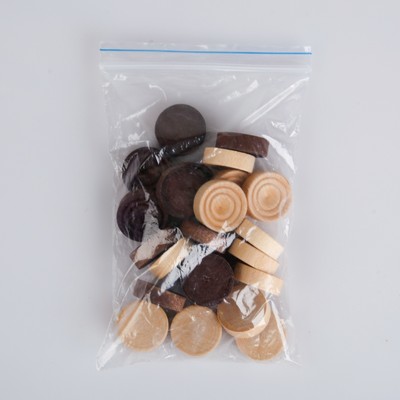 Шашки деревянные, настольная игра, 24 шт., d=2.8 см, фишки без доски