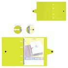 Тетрадь на кольцах А5, 80 листов в клетку, Erich Krause Neon, пластиковая обложка на кнопке, МИКС - Фото 3