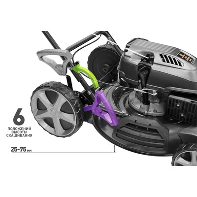Газонокосилка CARVER LMG-2051HMS, бензиновая, 2.6 кВт, ширина/высота 51 см/25-75 мм, 1 л