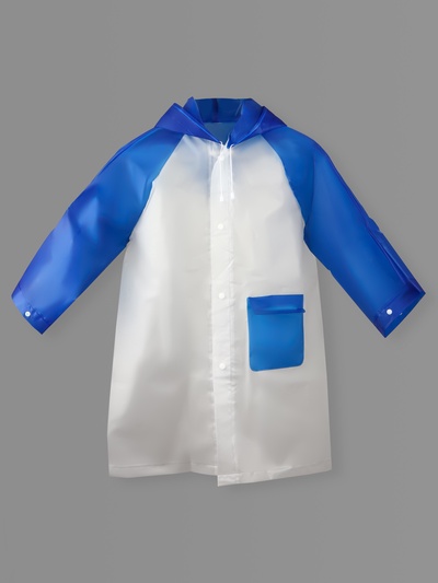 Дождевик детский «Гуляем под дождём», р-р M, голубой