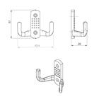 Крючок-вешалка №10, цвет хром, 100 шт (комплект 100 шт) - фото 24309265