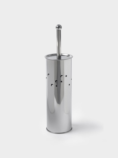 Ёршик для унитаза с подставкой «Звёзды», 9×10×40 см, хром