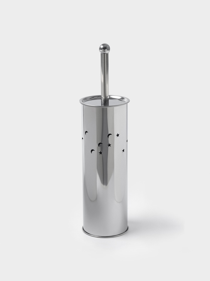 Ёршик для унитаза с подставкой «Звёзды», 9×10×40 см, хром - Фото 1