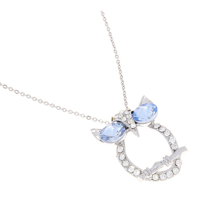 Кулон «Сова», цвет серебристо-голубой, 45см - Фото 1