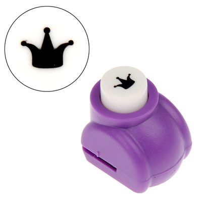 Дырокол фигурный "Корона" d=1 см 3х2,5х3 см МИКС