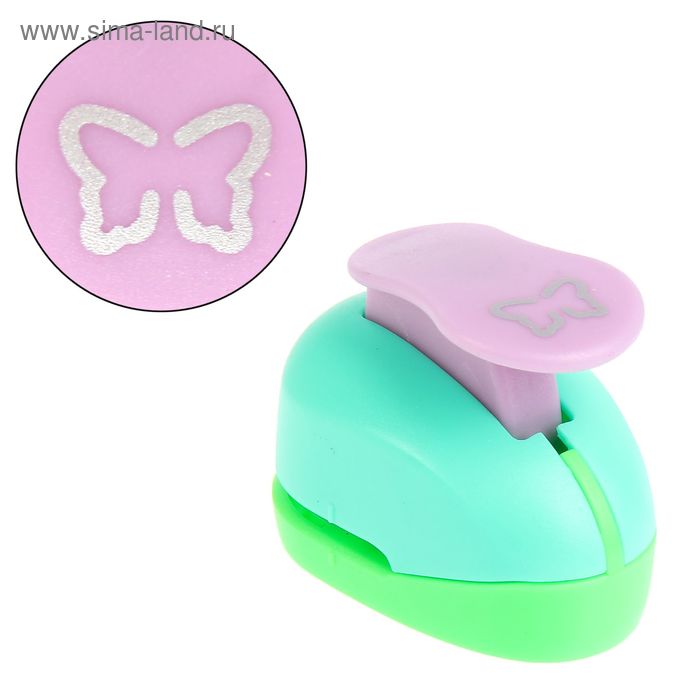 Дырокол фигурный 3D эффект "Бабочка" d=1,5 см 6х4 см МИКС - Фото 1