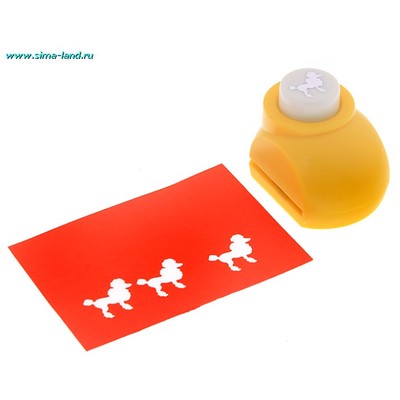 Дырокол фигурный "Пудель" d=1,5 см 3,5х4х4 см