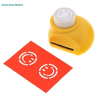 Дырокол фигурный "Смайлик в круге" d=2,5 см 5х5х4 см