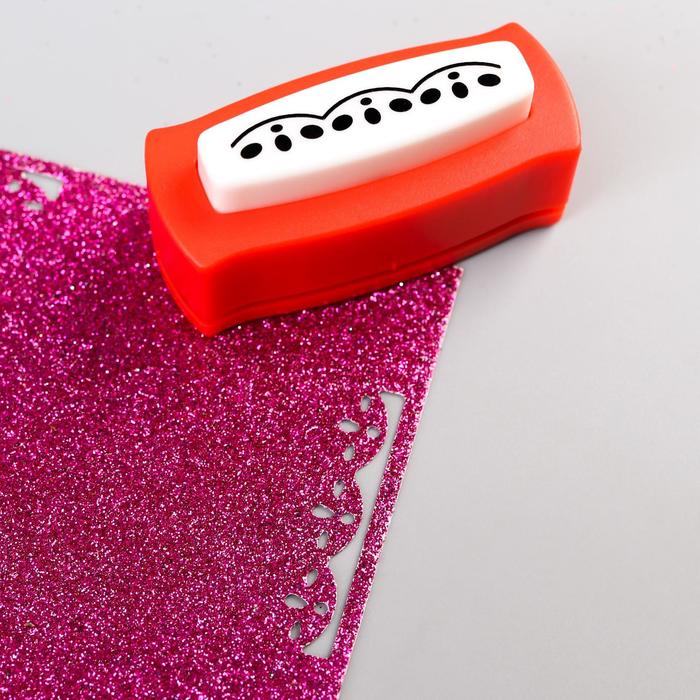 Дырокол фигурный для края «Волна», длина рисунка 4.5 см, 6.5×4×2.5 см, МИКС - Фото 1