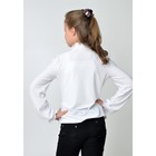 Блузка для девочки+цепочка, рост 134 см, цвет белый  2В7-1 - Фото 3