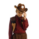 Карнавальный костюм «Ковбой», шляпа, рубашка, жилетка, брюки, р. 28, рост 110 см, 3-5 лет - Фото 2