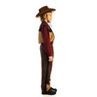 Карнавальный костюм «Ковбой», шляпа, рубашка, жилетка, брюки, р. 28, рост 110 см, 3-5 лет - Фото 3