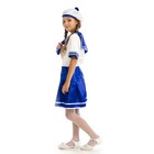 Карнавальный костюм "Морячка", гюйс, рубашка, юбка, берет, р-р 30, рост 122 см, 5-7 лет - Фото 2