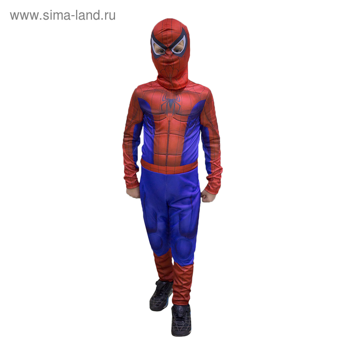 Карнавальный 3D-костюм «Паук», комбинезон, маска, рост 122 см - Фото 1