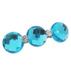 Заколка-автомат для волос "Кристалл" 7,6 см круг микс - Фото 1