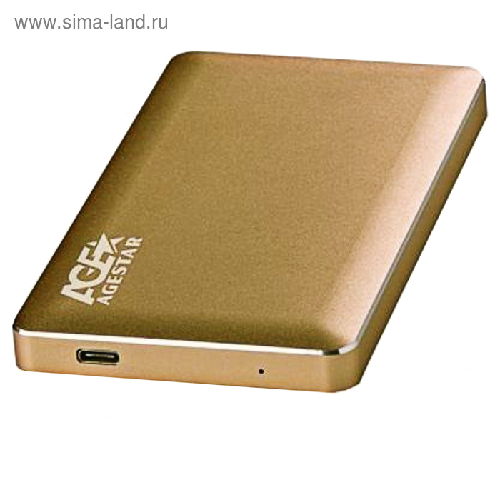Внешний корпус для HDD AgeStar 3UB2A16C SATA алюминий золотистый 2.5" - Фото 1