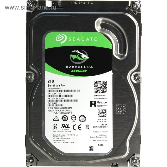 Жесткий диск Seagate Barracuda Pro 2Tb (ST2000DM009) SATA-III - Фото 1