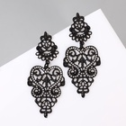 Серьги металл «Люстры», чёрные - Фото 6