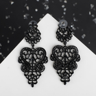 Серьги металл «Люстры», чёрные - Фото 5