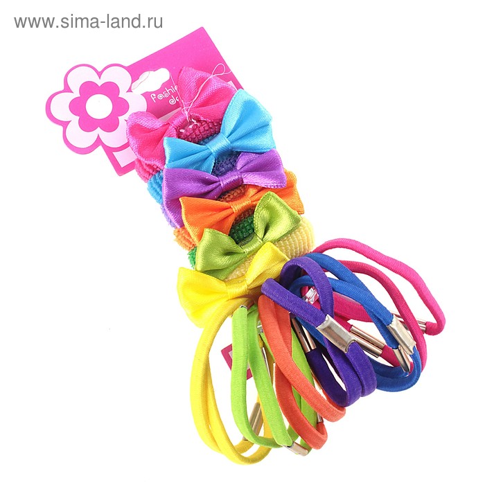 набор для волос 18 шт бантики - Фото 1