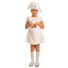 Карнавальный костюм «Заинька белая», плюш, рост 92-122 см - фото 8686916