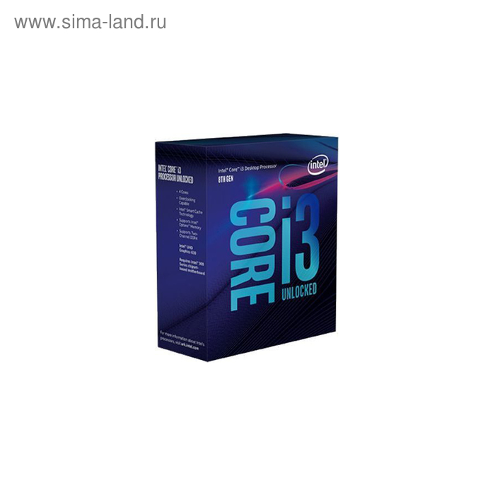 Процессор Intel Core i3 8350K, LGA1151v2, 4x4ГГц, UHD 630, TDP 91Вт, BOX   34843 - Фото 1