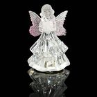 Сувенир стекло "Ангел розовые щечки" свет 11х7х5 см - Фото 1
