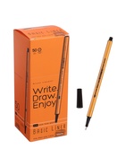 Ручка капиллярная BrunoVisconti. Basic FINELINER, чёрный стержень, узел 0.4 мм - Фото 4