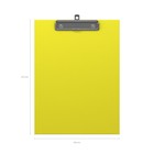 Планшет с зажимом А4, 2 мм, ErichKrause Neon, ламинированный картон, желтый¶ - фото 9760221