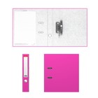 Папка-регистратор А4, 50 мм, ErichKrause Neon, собранная, розовая, пластиковый карман, вместимость 350 листов - Фото 2