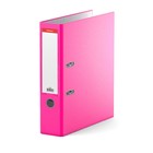 Папка-регистратор А4, 70мм Neon, собранная, розовая, пластиковый карман, картон 2мм, вместимость 450 листов - фото 9036849