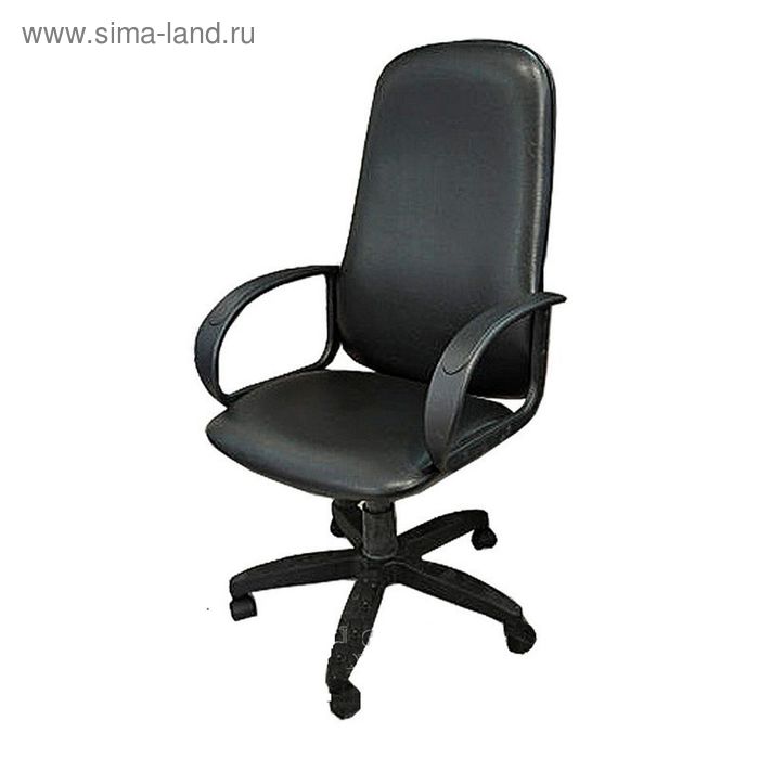 Кресло офисное "Амбасадор", кожзам Черный - Фото 1