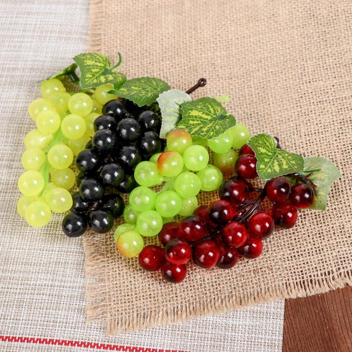 Муляж "Виноград" глянец, 22 ягоды 12 см, микс - Фото 1