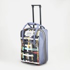 Чемодан малый 20" с сумкой, отдел на молнии, наружный карман, с расширением, цвет серый - Фото 2