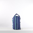 Чемодан малый с сумкой, отдел на молнии, с расширением, наружный карман, цвет синий - Фото 5