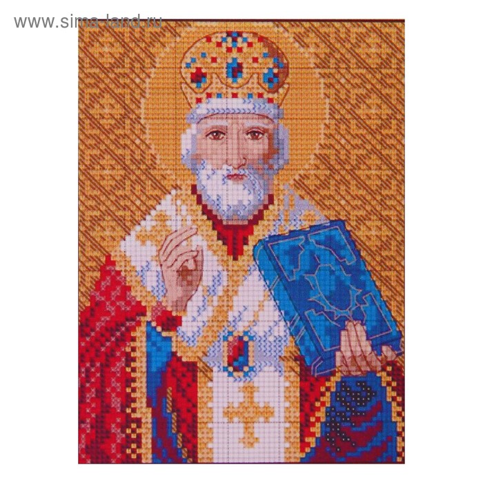 Алмазная мозаика «Святой Николай Чудотворец», 34 цвета - Фото 1