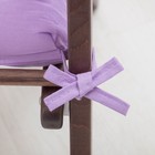 Набор подушек для стула 35х35см 2шт, цв фиолетовый, бязь, холлофайбер - Фото 3