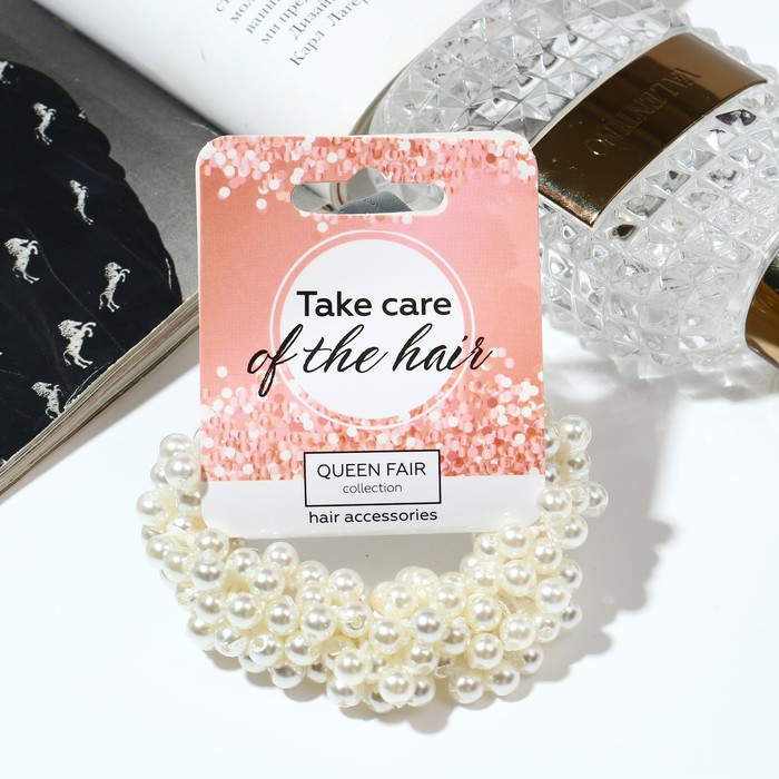 Резинка для волос «Жемчужная сказка», белая - Фото 1