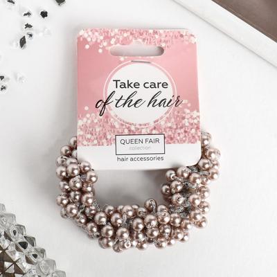 Резинка для волос QF «Жемчужная сказка», кремовая