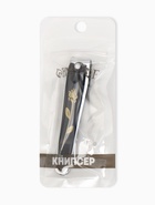 Кусачки-книпсер педикюрные, с пилкой, 8 см, рисунок МИКС, цвет чёрный - фото 809558889